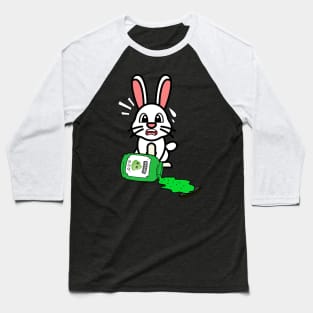 Cute Bunny Spills a jar of wasabi sauce Baseball T-Shirt